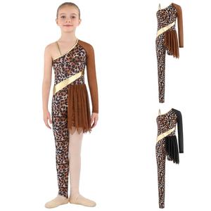 Tenue de danse latine pour filles de 6 à 16 ans, costumes de danse, tenue de gymnastique, combinaison, combinaison-pantalon, activités, performance - Product Image 1