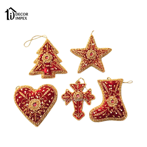 Bohemio rojo de lujo hecho a mano con bordado indio - Product Image 1