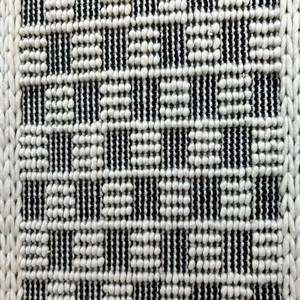 Handwoven Chunky Loop Wool Rug, Grey and White Flatweave, Modern Indoor Outdoor Decor - Product Image 2