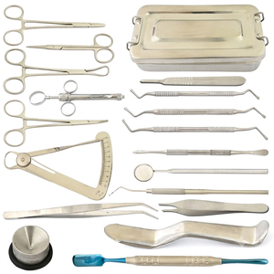 Kit de Cirugía Periodontal ENT de 10 Piezas, Instrumentos de Acero Inoxidable (Periotomo, Curetas Gracey, Pinzas para Tejido), Reutilizables - Product Image 1