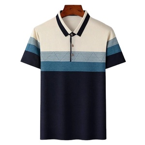 สมาร์ทลําลองผู้ชายฤดูร้อนผ้าฝ้ายลายเสื้อโปโลชายเสื้อผ้าใหม่Streetwear Breathable Basicแฟชั่นแขนสั้นเสื้อหลวม - Product Image 1