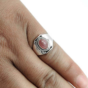 Natural Oval Cut Pink Tourmaline Gemstone <b>Ring</b> Handmade Bezel Setting IGI Certified Unisex <b>Boho</b> <b>Ring</b> With 925 Sterling Stamp - Product Image 2