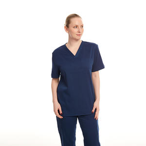 Ensembles d'uniformes médicaux en gros unisexes pour médecins et infirmières, tenues de travail, t-shirt à col en V et pantalon, ensembles deux pièces - Product Image 5