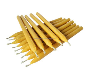 Premium Yellow Beeswax Dinner Candles – Eco-Friendly Dripless Taper Set for Events - Product Image 3