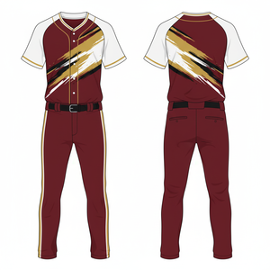 Ensemble uniforme de baseball et de softball personnalisé pour hommes, avec impression sur mesure, sublimation, vente en gros OEM - Product Image 3