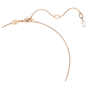 Rose Gold <b>Emerald</b> Cut Diamond <b>Pendant</b> Necklace Minimalist Box Chain Hexagon Clasp Unisex Everyday Wear - Product Image 3