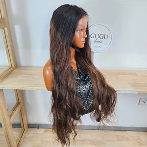 GUGU HAIR Perruques en cheveux naturels, Cheveux Remy vietnamiens Bodywave, Perruque longue avec closure frontale en dentelle sans colle 13x4 13x6, Prix compétitif - Product Image 3