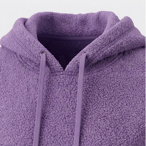Custom Unisex Sherpa Fleece Oversized Plus Size Pullover Hoodie Print Embroidery Men Women Activewear Casual Clothing - Product Image 4