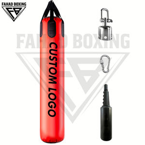 Nouveau sac de frappe noir et rouge avec design personnalisé portable, sacs de frappe lourds en cuir véritable et PU avec remplissage de sable - Product Image 5