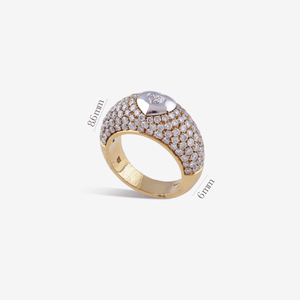 Luxury 18K Solid <b>Gold</b> <b>Cocktail</b> <b>Ring</b> With Round Brilliant Cut Diamond Women Fine Jewelry Engagement <b>Ring</b> - Product Image 2