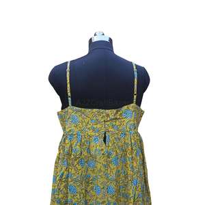 Vestido Midi Bodycon 100% Algodón, Cuello en V, Estampado Floral, Sin Mangas, Logotipo Frontal, para Mujer, para Fiestas en la Playa, Atuendos de Noche - Product Image 6