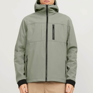 Men's Hooded Softshell <b>Jacket</b> Waterproof Windproof Casual Outdoor Winter Wear Regular Fit Polyester Shell with Zipper Closure - Product Image 6