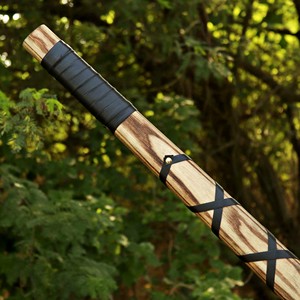 Hache tactique à double lame DIY THEWIZ CRAFTS, tête en acier inoxydable, manche en bois, outil de survie pour le camping en plein air, garantie de 3 ans - Product Image 3