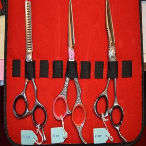 Hair Scissors Barber salon Scissors With PU Case Best Quality Hairdressing <b>Shears</b> Saloon Scissors - Product Image 6