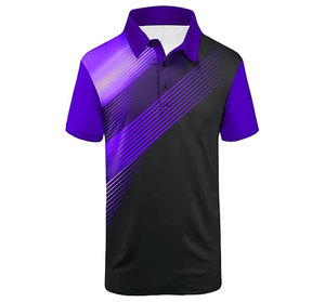 Chemises de golf pour hommes, anti-transpiration, infroissables, performantes, à manches courtes, en polyester/coton tricoté, décontractées pour hommes - Product Image 3