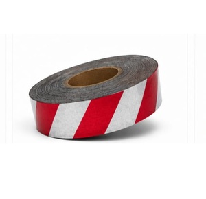 Reflective Red Silver Tape Roll Weather Resistant Wholesale Bulk Self Adhesive Safety Marking Tape for Industrial Applications - Product Image 2