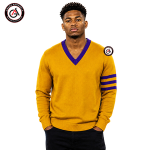 Pull en polaire acrylique brodé Omega pour hommes, idéal pour l'hiver (vente en gros) |   Cardigan anti-rides écologique de style personnalisé - Product Image 1