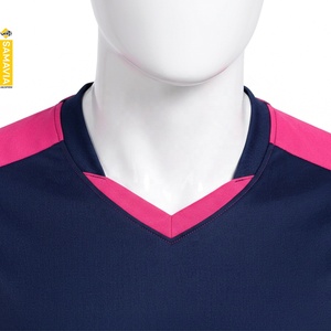 ชุดเสื้อฟุตบอลผู้ชาย SAMAVIA สีกรมท่า-ชมพู คอวี แขนสั้น ระบายเหงื่อได้ดี ทรงสปอร์ต พิมพ์ลายแบบซับลิเมชั่น - Product Image 6
