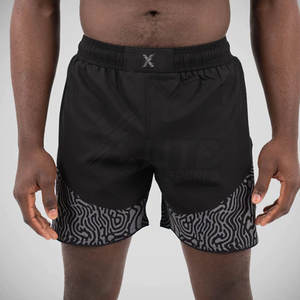 Pantalones Cortos de MMA Flexibles, Ligeros y Transpirables con Logotipo Frontal para Entrenamiento y Movimiento en Artes Marciales para Hombres - Product Image 3