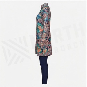 Conjunto de Burkini de 3 Piezas para Mujer NORTH APPROACH, Estampado Paisley, Vestido de Manga Larga con Cuello Alto, Leggings y Pañuelo para la Cabeza - Product Image 3