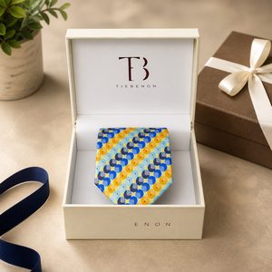 Corbata de Seda Geométrica Multicolor Premium para Hombre, Diseño de Diseñador |   Corbata de Lujo para Uso Formal, de Negocios y Bodas |   Estilo de Exportación India 2026 - Product Image 4