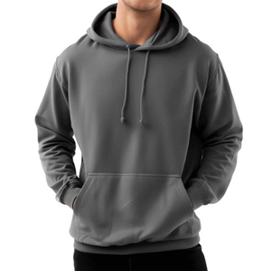 Sweat-shirt à capuche pour homme, 100% coton molletonné, couleur unie, avec poche, décontracté, hiver, respirant, coupe classique, tricoté - Product Image 5