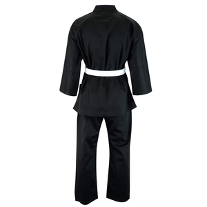 Uniforme de Karate Negro para Adultos, 100% Algodón, Duradero, Corte Regular, Unisex, Conjunto de Ropa para Artes Marciales - Product Image 2
