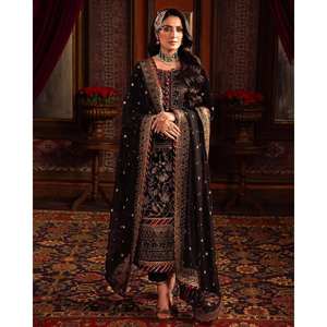 Vêtements indiens et pakistanais de créateur pour la fête Top Bottom et ensemble Dupatta - Product Image 6