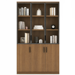 <b>Solid</b> Teak <b>Wood</b> <b>Bookcase</b> Elegant Residential Filing Cabinet - Product Image 1