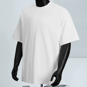 เสื้อยืดแฟชั่นฤดูร้อนขายส่ง ทรงหลวม สีพื้น คอกลม แขนสั้น สำหรับผู้ชาย รุ่นฮิต - Product Image 1