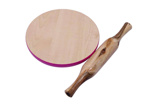 Fournisseur en gros de rouleaux à pâte et planches à pâte en bois de manguier rond de 9 pouces (9 quarts) pour Polpat, Roti, Chakla, Belan, fabriqués par un fabricant. - Product Image 2