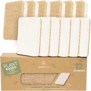 Spugne da Cucina Greenzla a Base Vegetale, Spugne per Piatti Non Abrasive in Sisal e Canapa per Stoviglie, Piani di Lavoro e Vasche da Bagno - Product Image 1