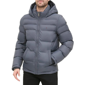 ARTIZ INTERNATIONAL <b>Men</b> <b>Hooded</b> <b>Puffer</b> <b>Jacket</b> Winter Eco-Friendly Windproof Lightweight Thermal Durable Shell Outdoor Front - Product Image 2