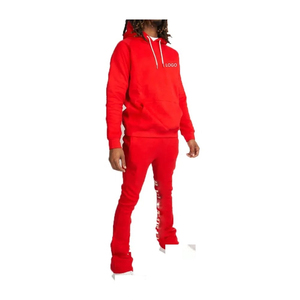 Men's Stacked Suit Streetwear Tracksuit Sweatsuit for Mens Two Pieces Jogger Flare Pants <b>Sets</b> Baggy Tracksuit <b>Set</b> - Product Image 5