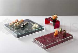 Présentoir de service en acrylique personnalisé pour desserts, gâteaux et aliments, idéal pour la restauration, les fêtes et les mariages, réglable et démontable - Product Image 2