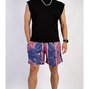 กางเกงบาสเก็ตบอลตาข่ายผู้ชาย OEM มีกระเป๋าข้าง เอวยางยืดพร้อมเชือกผูก ลายพิมพ์ซับลิเมชั่น 3 มิติ ขายส่ง - Product Image 3