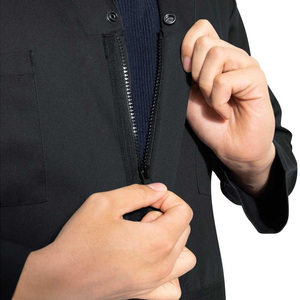 Unisex Black Cotton <b>Waterproof</b> Thermal <b>Work</b> Coverall Dust Proof Industrial Safety Uniform - Product Image 3