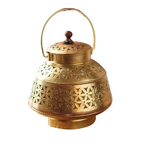 Artículos de decoración del hogar Incienso Olla de latón Luz de té y quemador de incienso Hecho a mano y pintado a mano en acabado rústico antiguo - Product Image 6