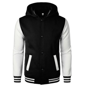 Chaquetas Varsity para Hombre 2026 con Capucha, Puños y Dobladillo Acanalados, Chaqueta Deportiva Lisa, Precio Económico al por Mayor, Chaquetas Varsity de Softbol - Product Image 1