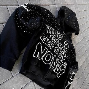 Graphic <b>Zip</b> <b>Up</b> Hoodie Streetwear Oversized Pullover Sweatshirt Grunge Gothic Vintage Patchwork Letters <b>Jacket</b> - Product Image 4