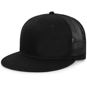 Gorra Trucker Negra de Malla de 6 Paneles, Ajustable, Sólida, Informal, para Adultos, Primavera Verano, Transpirable, Protección Solar, Unisex - Product Image 2