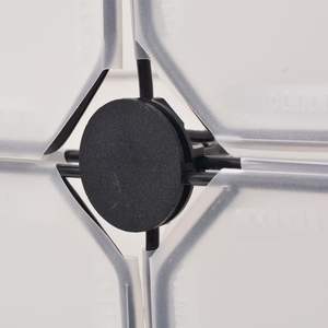 Organisateur de chaussures en panneaux de plastique blanc avec structure en acier, range-chaussures pratique - Product Image 6