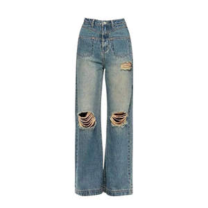 <b>Women's</b> Vintage Style <b>Denim</b> <b>Skirt</b> Natural Waist Customizable OEM Supplier Factory Price Low MOQ - Product Image 1