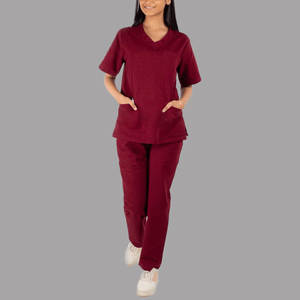 Uniformes Médicos Ecológicos para Doctores y Enfermeras, Conjuntos de Uniformes Médicos, Blusas de Manga Corta, Pantalones de Lona, Color Personalizado, Unisex, Hospital - Product Image 2