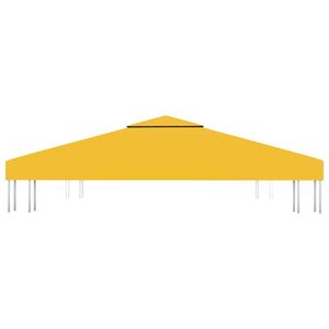 Couverture supérieure de gazebo jaune à 2 niveaux, 1 oz/ft², 9,8 x 9,8 m, accessoire pour auvent et pergola - Product Image 3