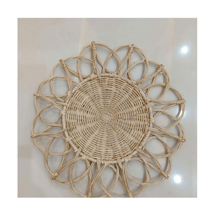 Set de table rustique en rotin |   Fibre naturelle tissée à la main |   Lavable et durable pour une utilisation quotidienne - Product Image 3