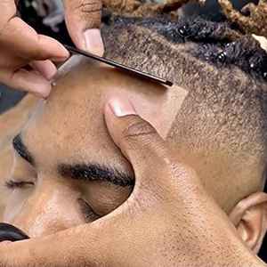 German Stainless Steel Barber <b>Razor</b> Thin Blade Holder Beard Manual Plastic & Steel Handle Beard Barber Shaving <b>Razor</b> - Product Image 6