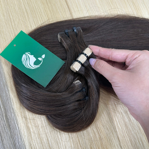 100% cinta de cabello humano dibujada doble cruda vietnamita extensión de cabello cinta Natural de alta calidad en extensión de cabello - Product Image 2