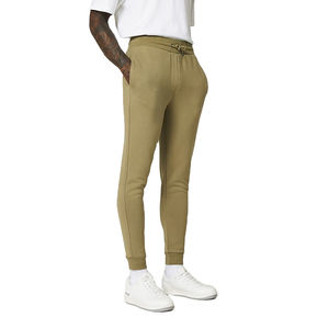 Pantalones Deportivos de Forro Polar para Hombre, Cálidos, Gruesos, Casuales, Térmicos, con Cintura Elástica, de Color Oscuro, a la Moda, Lisos, de Algodón Teñido - Product Image 1