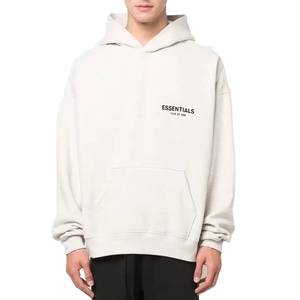 เสื้อฮู้ดแบบสวม Unisex ผ้าฝ้ายเฟรนช์เทอร์รี่ 100% คุณภาพสูง บุขนสำหรับฤดูหนาว พร้อมโลโก้ด้านหน้า สำหรับผู้ชาย - Product Image 1